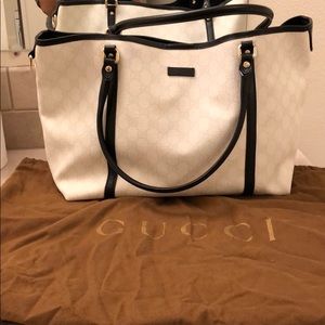Authentic black and white Gucci bag